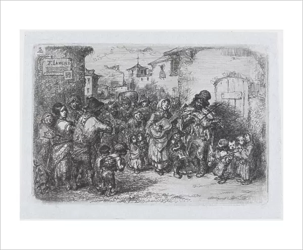 Plate 3: a group street musicians, from the series of customs