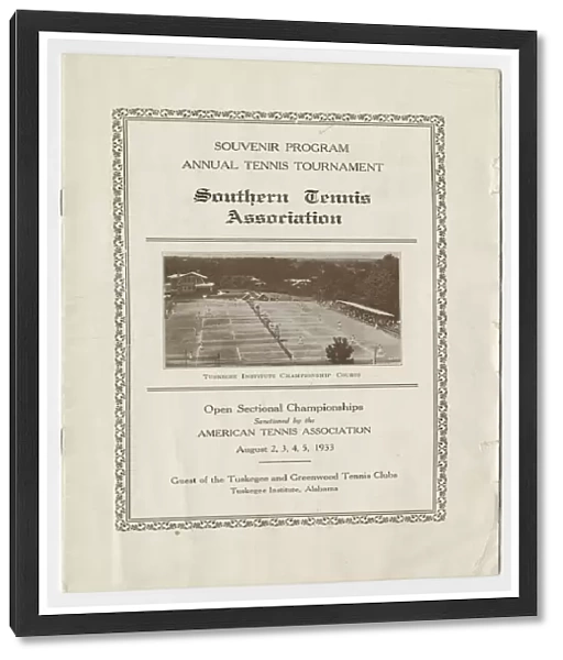 Souvenir programme for the Southern Tennis Association Annual Tournament, 1933