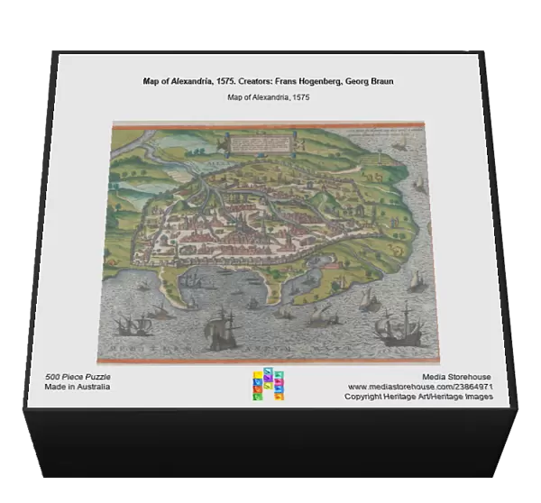Map of Alexandria, 1575. Creators: Frans Hogenberg, Georg Braun