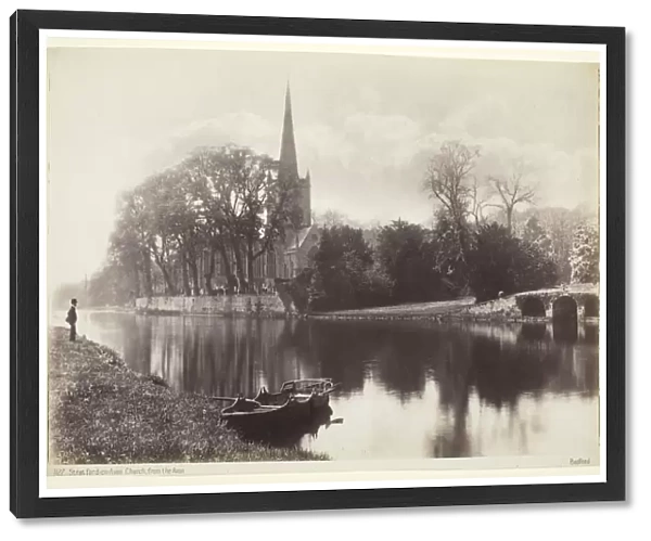 Stratford-on-Avon, Church from the Avon, 1860  /  94. Creator: Francis Bedford
