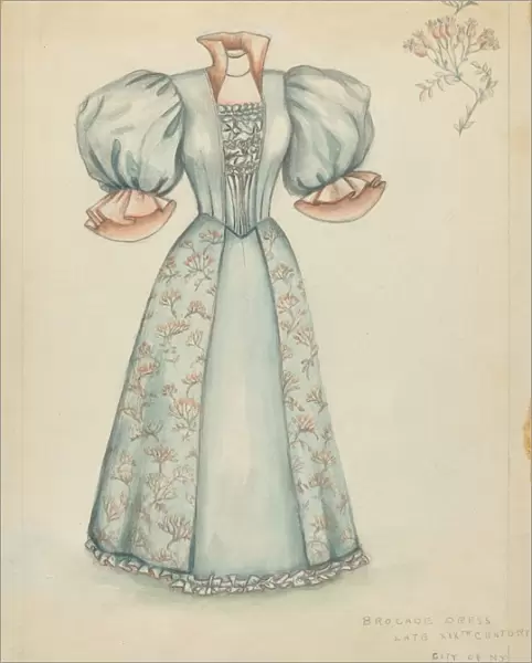 Brocade Dress, 1935  /  1942. Creator: Fanchon Larzelere