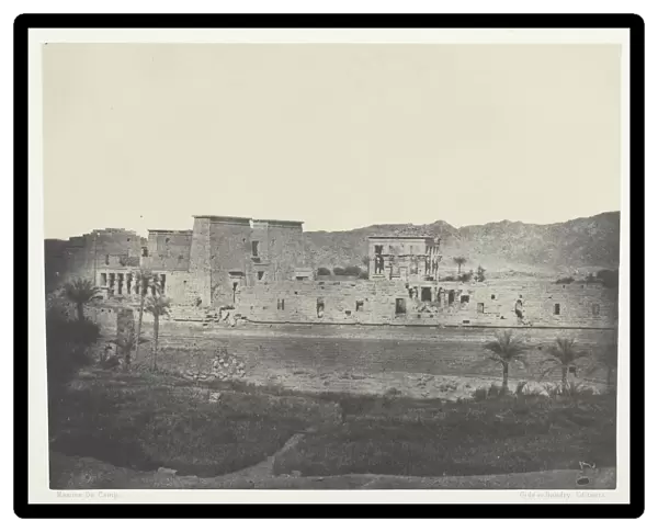 Vue Prise de l ile de Beghe, al Ouest, Philoe;Nubie, 1849  /  51