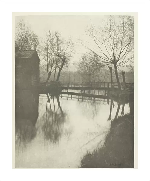 Footbridge Near Chingford, 1880s. Creator: Peter Henry Emerson