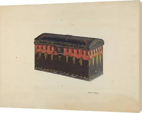 Toleware Tin Box, c. 1938. Creator: Frank Gray