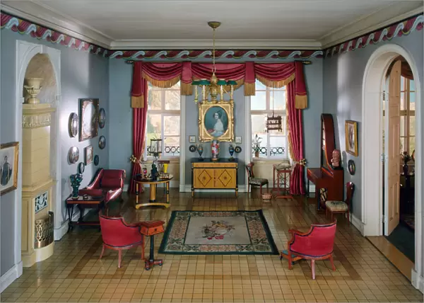 E-28: German Sitting Room of the Biedermeier Period, 1815-50, United States, c. 1937