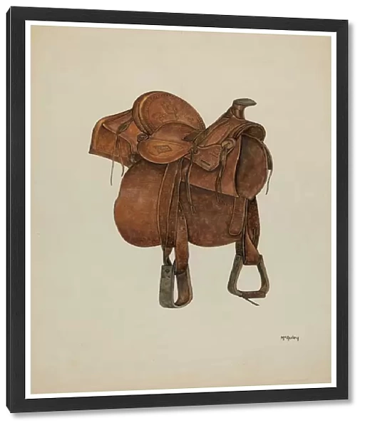 Leather Saddle, c. 1940. Creator: William McAuley