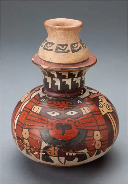 Jar with Intricate Spout Depicting a Ritual Performer, 180 B. C.  /  A. D. 500