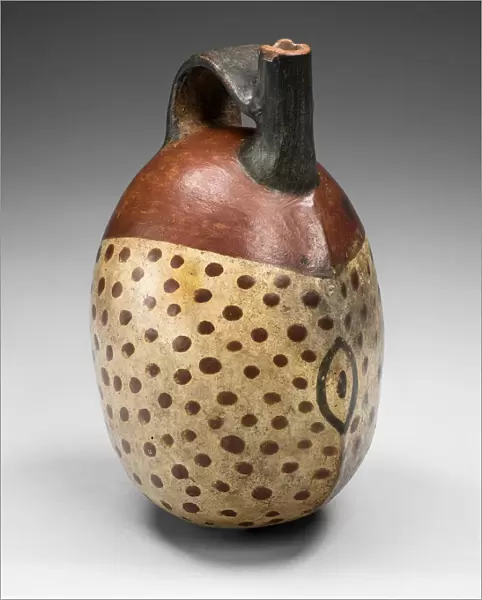 Handle Spout Vessel in Form of a Seed or Bean, 100 B. C.  /  A. D. 500. Creator: Unknown