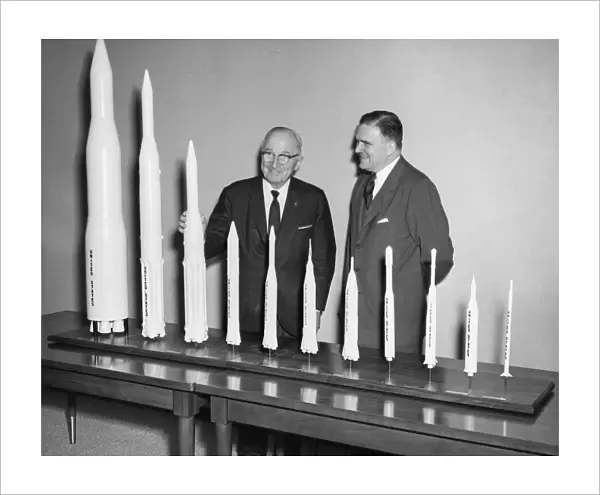 Truman Receives Rocket Models, 1961. Creator: NASA