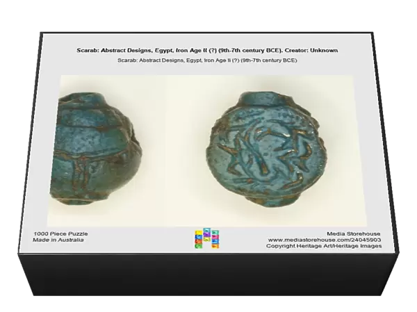 Scarab: Abstract Designs, Egypt, Iron Age II (?) (9th-7th century BCE). Creator: Unknown