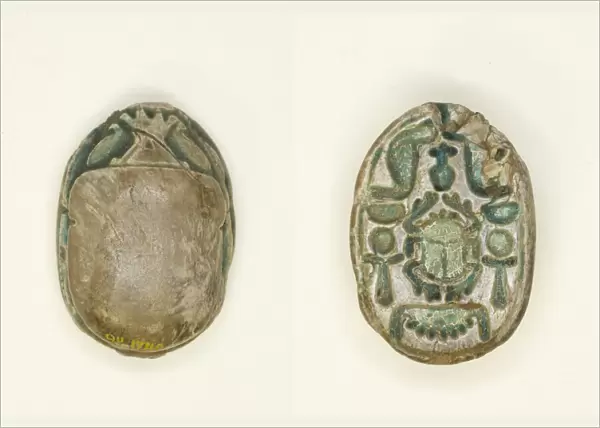 Scarab: Scarab Beetle with Hieroglyphs (cobras, anx-signs, nbw-sign), Egypt