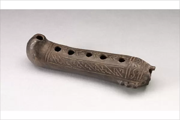 Flute Incised with Geometric Design, A. D. 1200  /  1450. Creator: Unknown