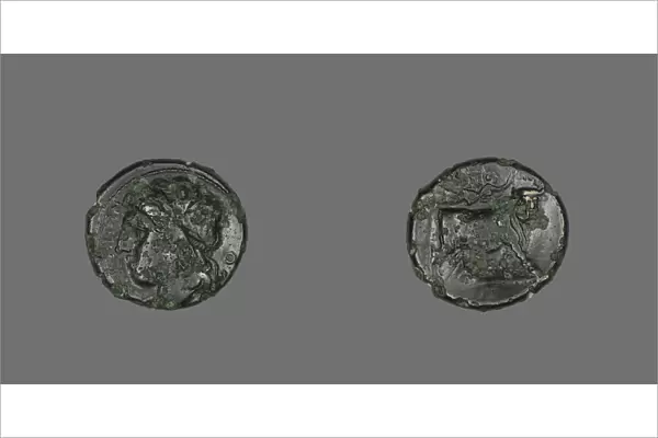 Coin Depicting the God Apollo, about 340-241 BCE. Creator: Unknown
