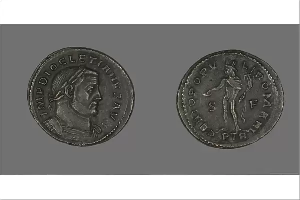 Coin Portraying Emperor Diocletian, 284-305. Creator: Unknown