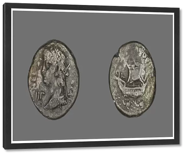 Coin Portraying Emperor Nero, 66-67. Creator: Unknown
