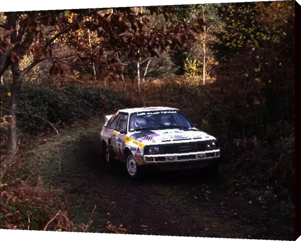 Audi Quattro Sport of Michele Mouton and Fabrizia Pons, RAC Rally, 1984. Creator: Unknown