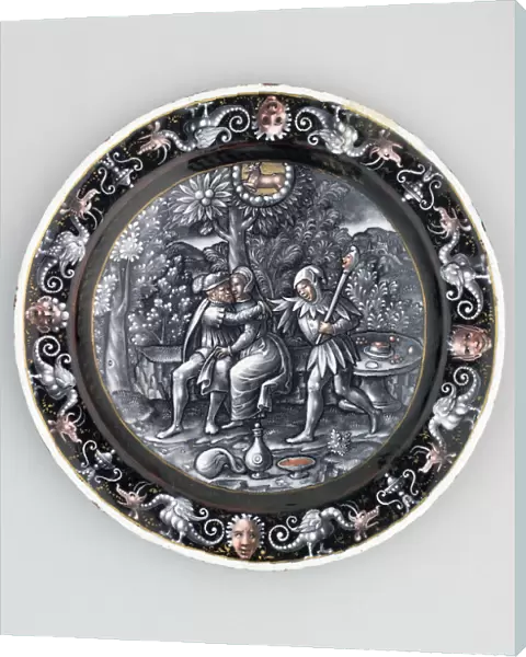 Plate with Scene of the Month of April, Limoges, 1500  /  1600