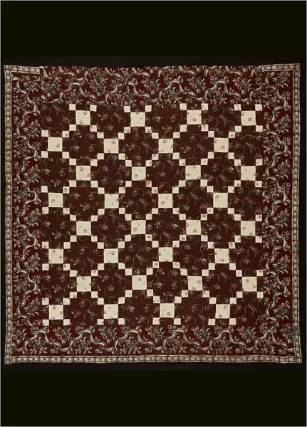 Bedcover (Nine Patch Quilt), United States, 1800  /  20. Creator: Unknown
