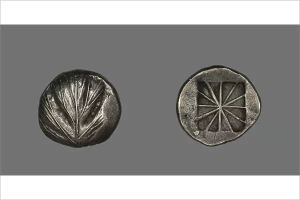 Didrachm (Coin) Depicting a Parsley Leaf, 520-490 BCE. Creator: Unknown