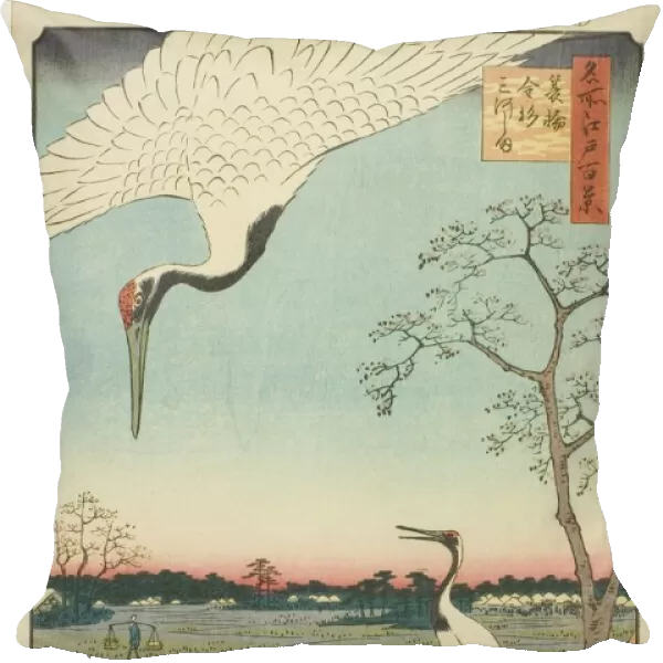 Minowa, Kanasugi, Mikawashima, from the series 'One Hundred Famous Views of Edo (Meisho... 1857. Creator: Ando Hiroshige. Minowa, Kanasugi, Mikawashima, from the series 'One Hundred Famous Views of Edo (Meisho... 1857. Creator: Ando Hiroshige)