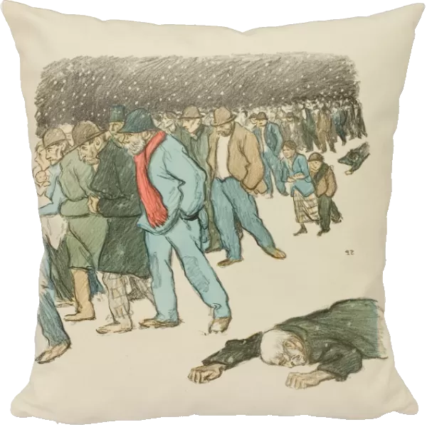 Misery Under the Snow, January 1894. Creator: Theophile Alexandre Steinlen