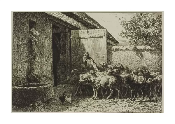 Shepherdess, 1864–66. Creator: Charles Emile Jacque
