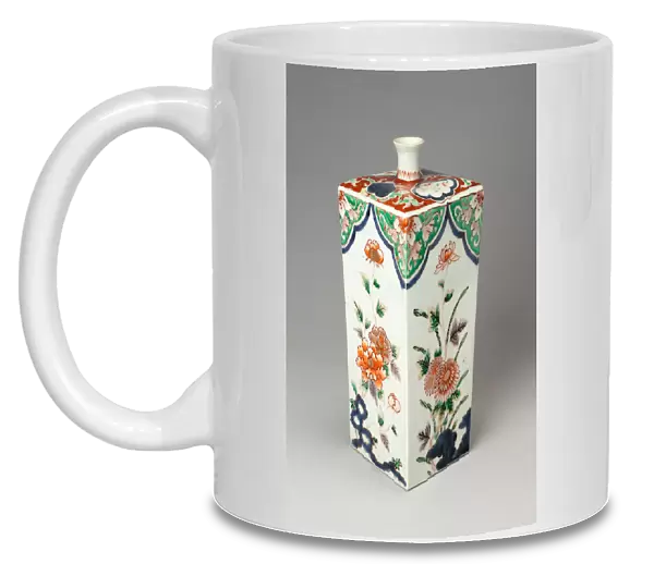 Hizen ware Quadrangular Vase in Imari Style, 18th century. Creator: Unknown