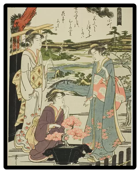 Komachi, from the series 'Six Immortal Poets (Rokkasen)', c. 1789 / 90. Creator: Hosoda Eishi. Komachi, from the series 'Six Immortal Poets (Rokkasen)', c. 1789 / 90. Creator: Hosoda Eishi