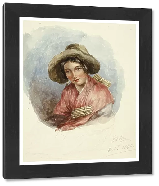 Portrait of Peasant Woman, October 1840. Creator: Elizabeth Murray
