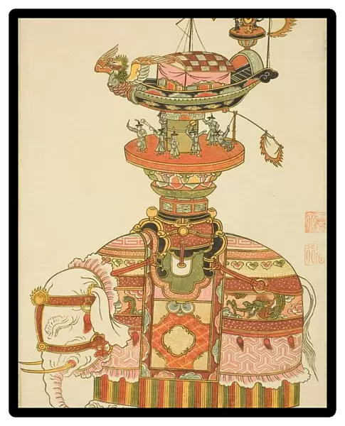 Mechanical Elephant with Festival Barge and Korean Musicians, c. 1765