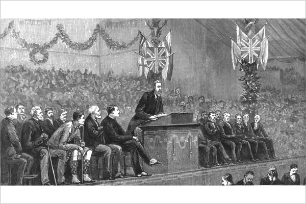 Lord Hartington addressing a Liberal Unionist meeting at Inverness, 1888. Creator: Unknown