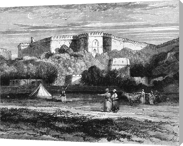 View of Fort Rhotas near Chillianwalla, c1891. Creator: James Grant