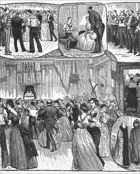 The Naval Volunteers Ball held at Glasgow, 1890. Creator: Unknown
