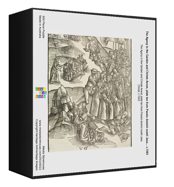 The Agony in the Garden and Christs Arrest, plate ten from Passio domini nostri Jesu... c.1503. Creators: Urs Graf, Johann Knobloch