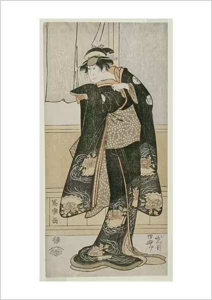 The Actor Iwai Hanshiro lV as Otoma, Daughter of Ohina from Inamuragasaki in Ka... 1794 (Kansei 6). Creator: Toshusai Sharaku