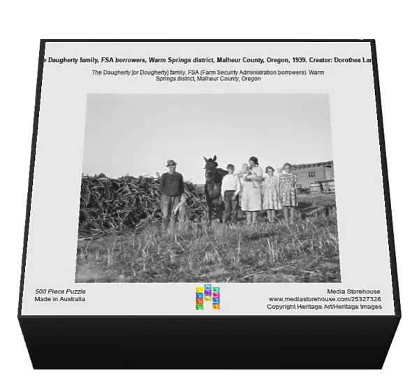 The Daugherty family, FSA borrowers, Warm Springs district, Malheur County, Oregon, 1939. Creator: Dorothea Lange