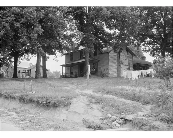 The one-and-a-half story part of this house was built fifty... Person County, North Carolina, 1939. Creator: Dorothea Lange