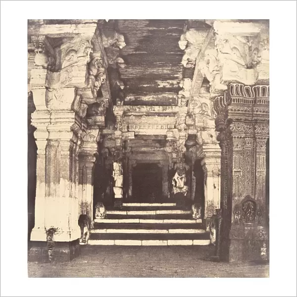 Entrance to the Thousand Pillared Mundapam in the Great Pagoda, January-March 1858. Creator: Captain Linnaeus Tripe
