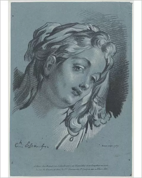 Head of a Woman, 1767. Creator: Louis Marin Bonnet