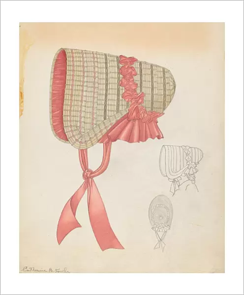 Childs Bonnet, c. 1937. Creator: Catherine Fowler