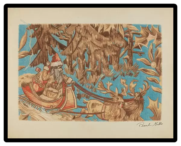 Santa Claus Tapestry, c. 1939. Creator: Pearl Gibbo