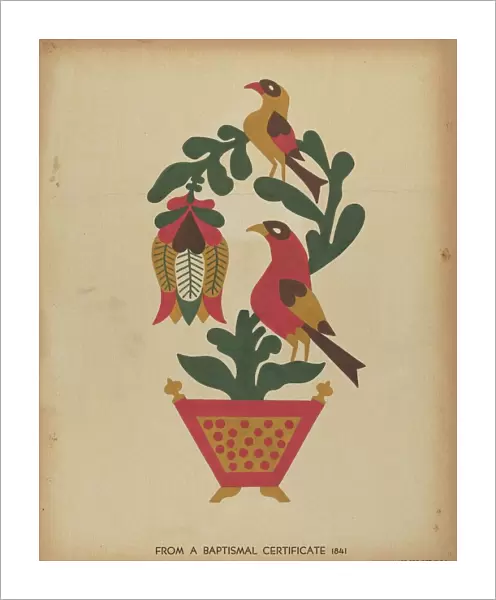 Drawing for Plate 12: From the Portfolio 'Folk Art of Rural Pennsylvania', c. 1939. Creator: Unknown