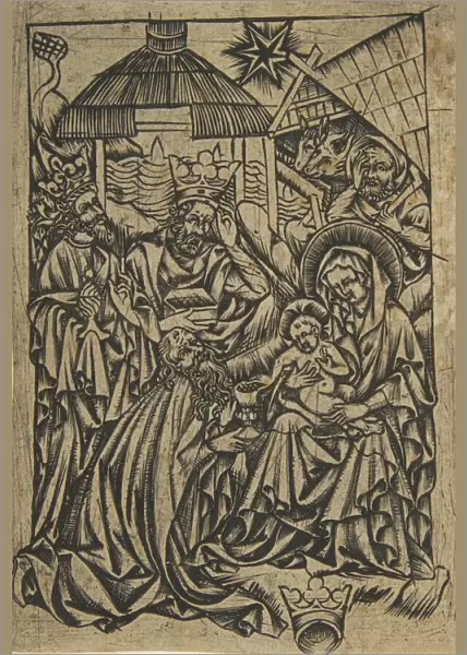Adoration of the Magi, 15th century. 15th century. Creator: Anon