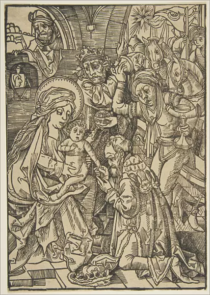 The Adoration of the Magi (Schr. 100), 15th century. 15th century. Creator: Anon