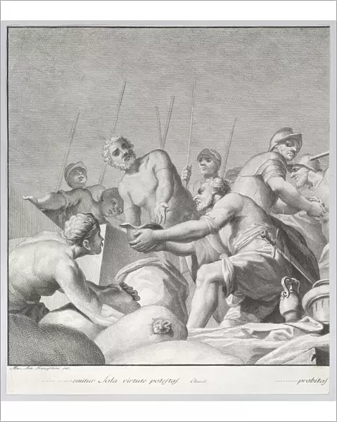 Embriaco Rejecting the Spoils, from: Forme Picturarum Archetypae, 1774. Creator: Lorenzo Lorenzi
