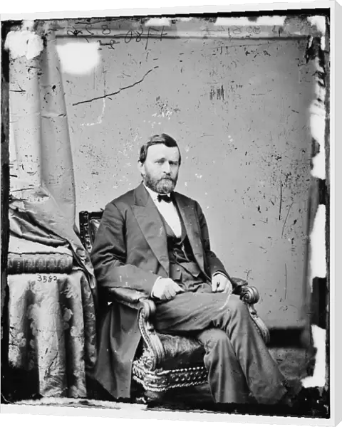 President Ulysses S. Grant, between 1860 and 1875. Creator: Unknown