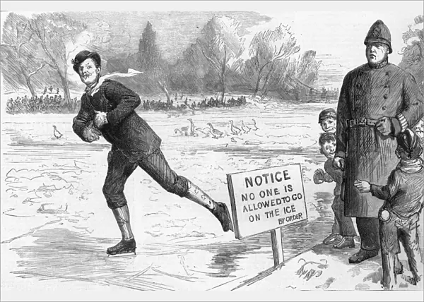 'Danger !'--A scene in St. Jamess Park, 1886. Creator: Unknown
