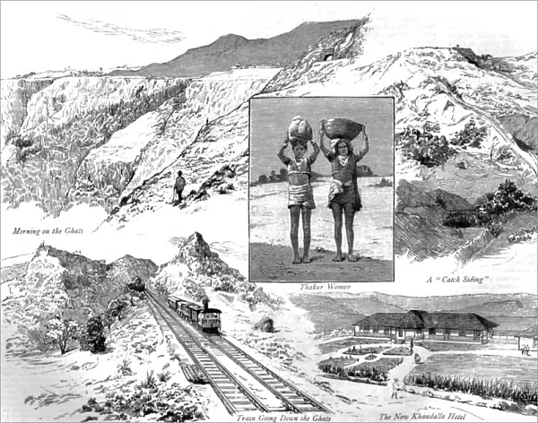 Scenes on the Railway from Bombay to Khandalla, Bhor Ghats, India, 1890. Creator: Unknown