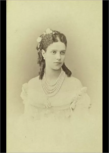 Princess Dagmar (later Empress Maria Feodorovna) head-and-shoulders... between 1860 and 70. Creator: Unknown