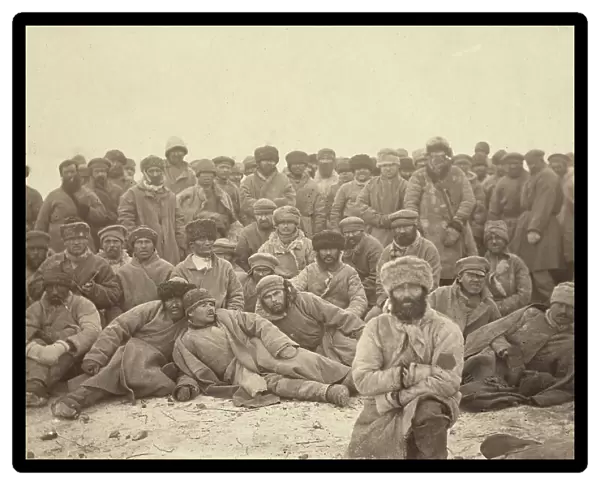 A group of hard-labor convicts (common criminals) in Siberia, between 1885 and 1886. Creator: Unknown